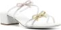 René Caovilla Caterina 40mm bow-embellished sandals Silver - Thumbnail 2