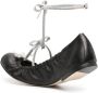 René Caovilla Caterina leather ballerina shoes Black - Thumbnail 3