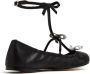 René Caovilla Caterina leather ballerina shoes Black - Thumbnail 3