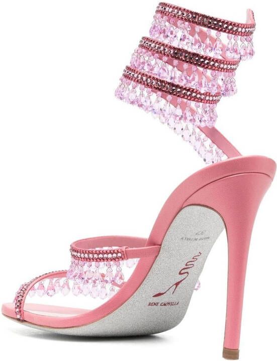 René Caovilla Chandelier 110mm sandals Pink