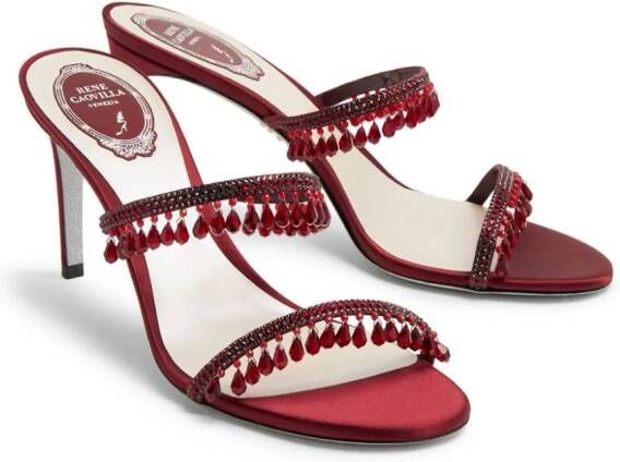 René Caovilla Chandelier 80mm open-toe sandals Red