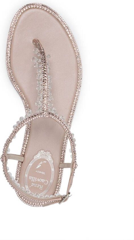 René Caovilla Chandelier flat sandals Neutrals