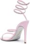 René Caovilla Cleo 105mm crystal-embellished sandals Pink - Thumbnail 3