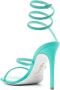 René Caovilla Cleo 105mm crystal sandals Green - Thumbnail 3