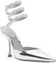 René Caovilla Cleo 105mm leather pumps Silver - Thumbnail 2