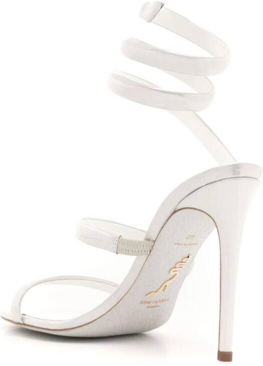 René Caovilla Cleo 105mm pearlescent sandals Neutrals