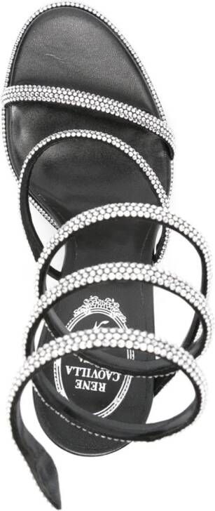 René Caovilla Cleo 105mm sandals Black
