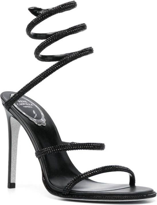 René Caovilla Cleo 110mm ankle-strap sandals Black
