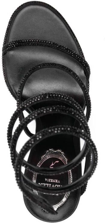 René Caovilla Cleo 110mm ankle-strap sandals Black