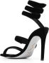 René Caovilla Cleo 110mm coiled-strap velvet sandals Black - Thumbnail 3