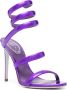 René Caovilla Cleo 110mm metallic-finish sandals Purple - Thumbnail 2