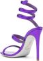 René Caovilla Cleo 110mm metallic-finish sandals Purple - Thumbnail 3