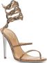 René Caovilla Cleo 115mm crystal-embellished sandals Brown - Thumbnail 2