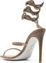 René Caovilla Cleo 115mm crystal-embellished sandals Brown - Thumbnail 3