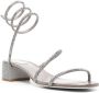 René Caovilla Cleo 35mm crystal-embellished sandals Silver - Thumbnail 2