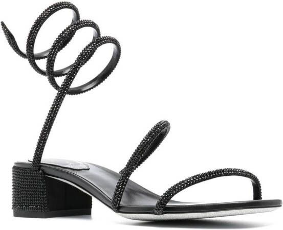 René Caovilla Cleo 40mm open toe sandals Black