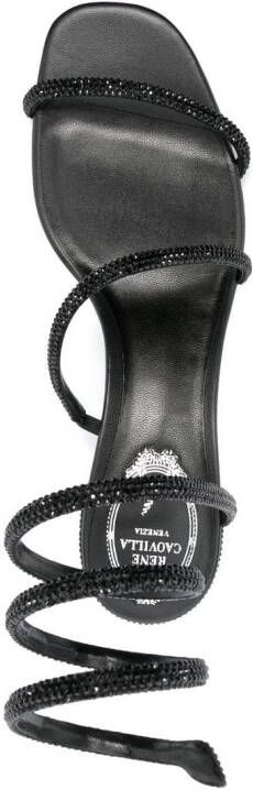 René Caovilla Cleo 40mm open toe sandals Black