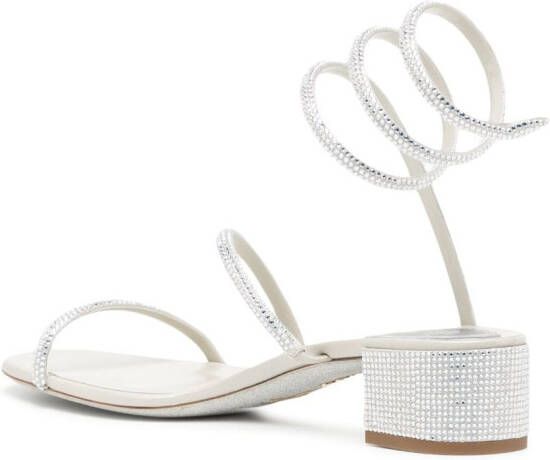 René Caovilla Cleo 45mm open-toe sandals Silver