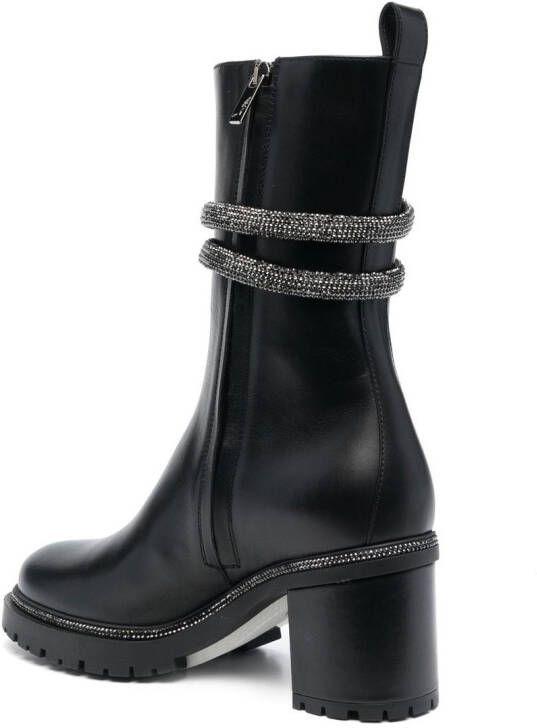 René Caovilla Cleo 65mm embellished Chelsea boots V213 BLACK JET HEMATITE
