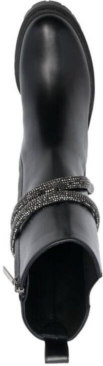René Caovilla Cleo 65mm embellished Chelsea boots V213 BLACK JET HEMATITE