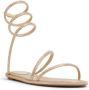 René Caovilla Cleo crystal-embellished flat sandals Gold - Thumbnail 2