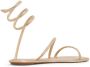 René Caovilla Cleo crystal-embellished flat sandals Gold - Thumbnail 3