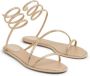 René Caovilla Cleo crystal-embellished flat sandals Gold - Thumbnail 5