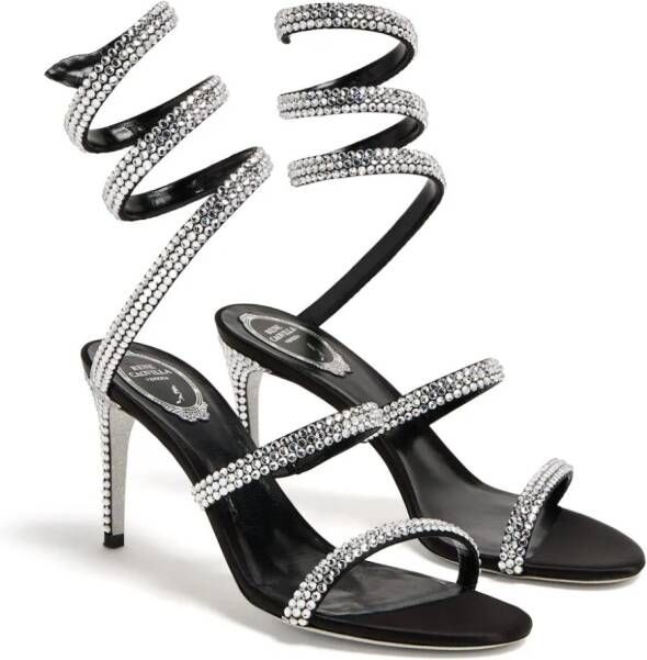 René Caovilla Cleo crystal-embellished sandals Black