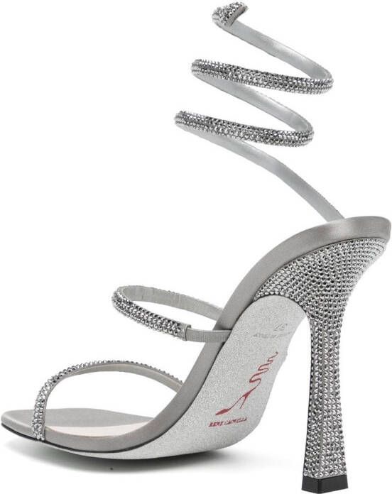 René Caovilla Cleo crystal-embellished sandals Silver