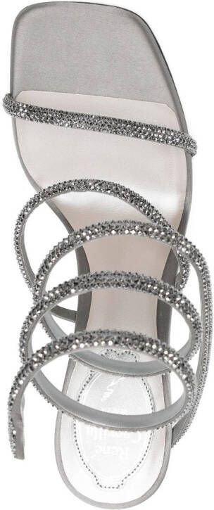 René Caovilla Cleo crystal-embellished sandals Silver
