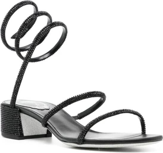 René Caovilla Cleo embellished sandals Black