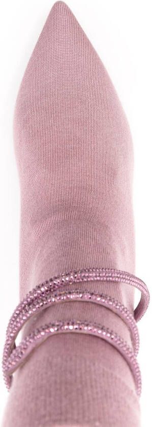 René Caovilla Cleo fabric ankle boots Pink