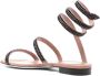 René Caovilla Cleo leather flat sandals Black - Thumbnail 3