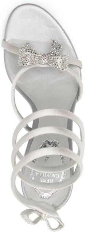 René Caovilla CLEO IVORY SANDAL WITH BOWS Grey