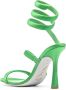 René Caovilla Cleopatra 105mm satin sandals Green - Thumbnail 3