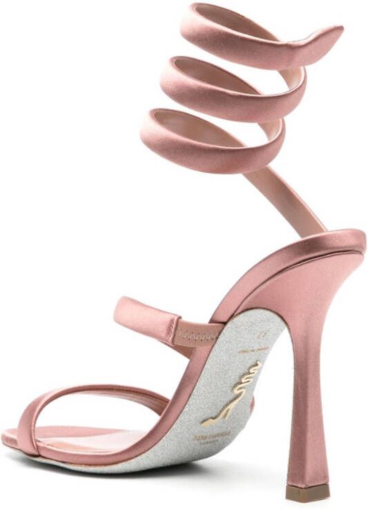 René Caovilla Cleopatra 105mm satin sandals Pink