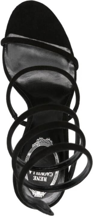 René Caovilla Cleopatra 105mm suede sandals Black