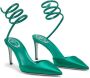 René Caovilla crystal ankle strap pumps Green - Thumbnail 4