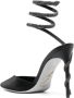René Caovilla crystal-embellished 113mm satin-finish heels Black - Thumbnail 3