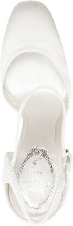 René Caovilla crystal-embellished 137mm sandals White
