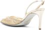 René Caovilla Crystal-embellished 80mm leather pumps Gold - Thumbnail 3