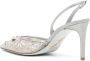 René Caovilla Crystal-embellished 80mm leather pumps Silver - Thumbnail 3