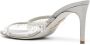 René Caovilla crystal-embellished 80mm mules Silver - Thumbnail 3