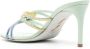 René Caovilla crystal-embellished 90mm leather sandals Green - Thumbnail 3