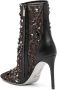 René Caovilla crystal-embellished lace ankle boots Black - Thumbnail 3