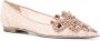 René Caovilla crystal-embellished lace ballerina shoes Neutrals - Thumbnail 2