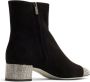 René Caovilla crystal-embellished suede boots Black - Thumbnail 3
