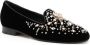 René Caovilla crystal-embellished velvet loafers Black - Thumbnail 2