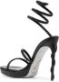 René Caovilla crystal-embellished wraparound leather sandals Black - Thumbnail 3