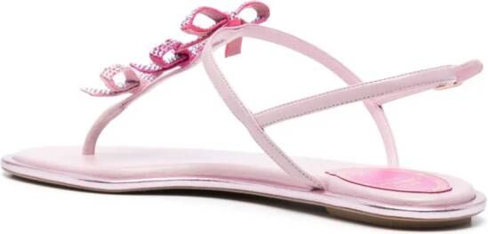 René Caovilla Diana bow-detail sandals Pink